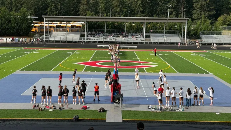 Camas volleyball team to play first outdoor match at Doc Harris Stadium