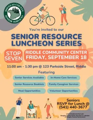 DOUGLAS COUNTY SENIOR RESOURCE LUNCHEON IN RIDDLE