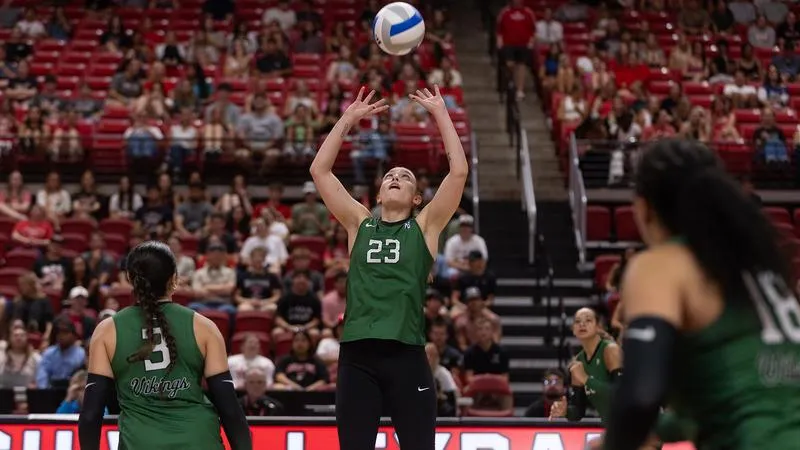 Red Raiders Edge Vikings in Three Close Sets