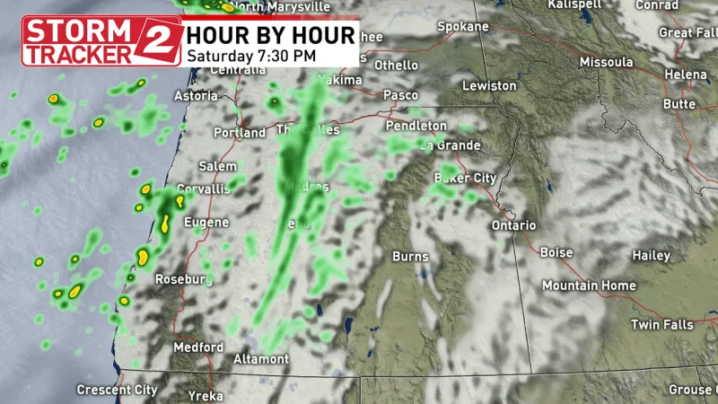 Weekend low pressure brings scattered showers, thunderstorms; highs dip into the upper 60s