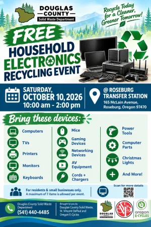 COUNTY SOLID WASTE HOSTING FREE TO THE PUBLIC HOUSEHOLD ELECTRONICS E-CYCLE EVENT