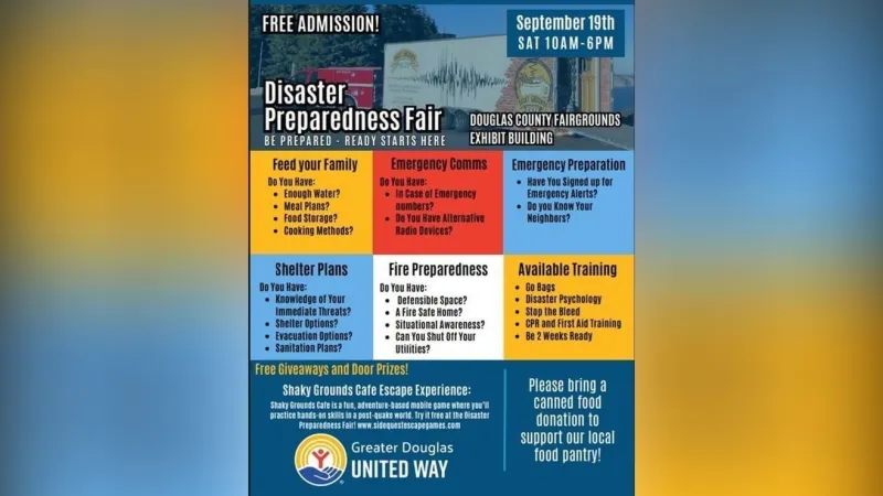 Disaster preparedness fair set for Saturday at Douglas County Fairgrounds