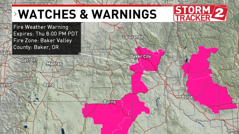 Thunderstorms increase fire danger across central, eastern Oregon