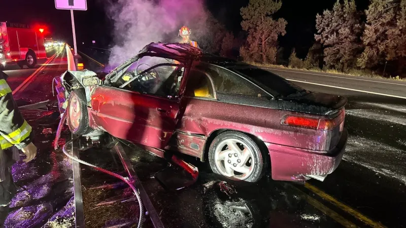 Driver faces DUII for fiery crash along Highway 97 in Deschutes County