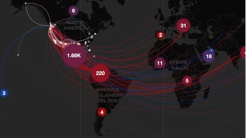 Map: ICE detainees being transferred more often, flown farther