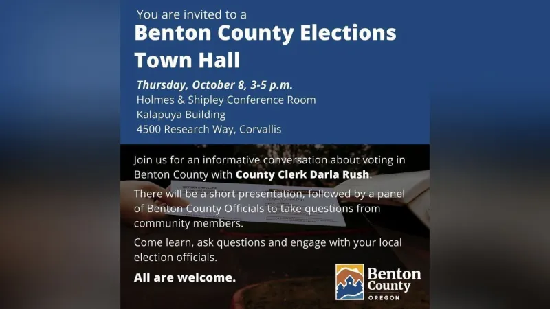 Benton County to host Oct. 8 voting rights Town Hall with in-person and Zoom options