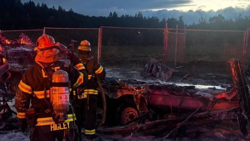 RV fire engulfs vehicle on Franklin Blvd. in Springfield