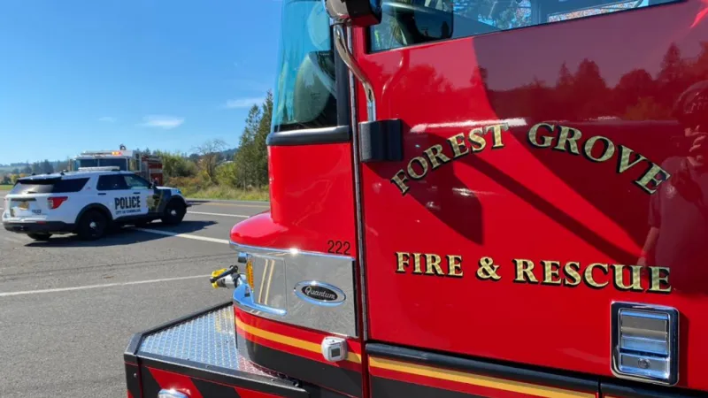 RV fire in Forest Grove contained; 1 lane of Highway 6 closed