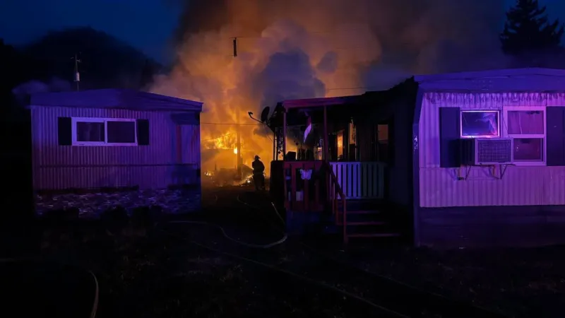 Eugene Springfield Fire assists with structure fire in Oakridge