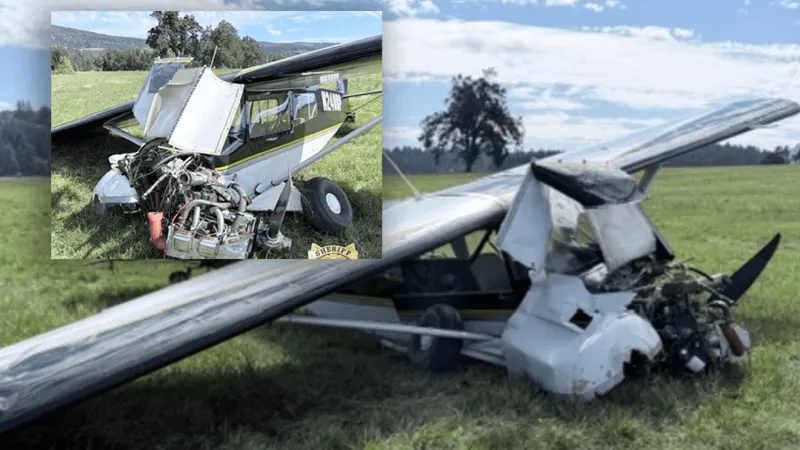 Pilot injured after small airplane crash in Lane County field, deputies say