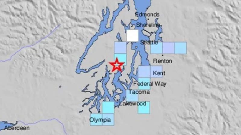 Magnitude 4.2 quake hits Puget Sound area centered west-northwest of Gig Harbor