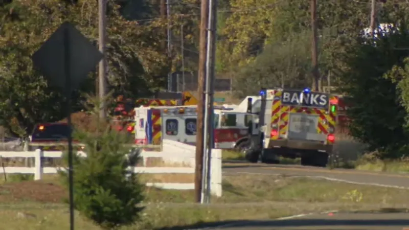 Firefighter injured battling blaze at metal shop near Hilllsboro