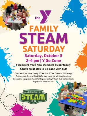 FAMILY STEAM SATURDAY RETURNS TO THE YMCA