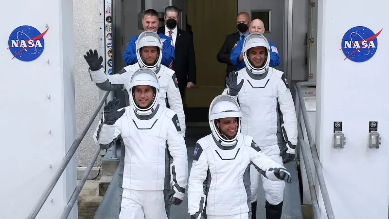 New space station crew launches from Florida on SpaceX's Crew Dragon capsule
