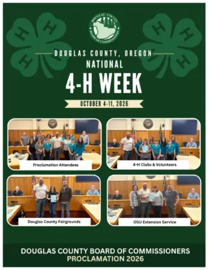 COMMISSIONERS ISSUE PROCLAMATION FOR NATIONAL 4-H WEEK