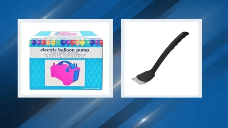 Walmart grill brushes, Dollar Tree balloon pumps recalled over safety hazards