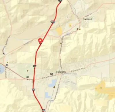 CREWS RESPOND TO FIRE ALONG INTERSTATE FIRE NEAR SUTHERLIN