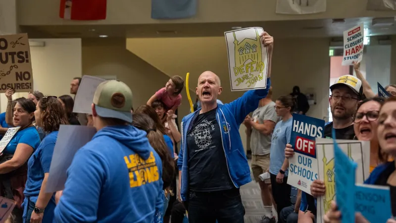 OPB's First Look: School closure plan draws protest