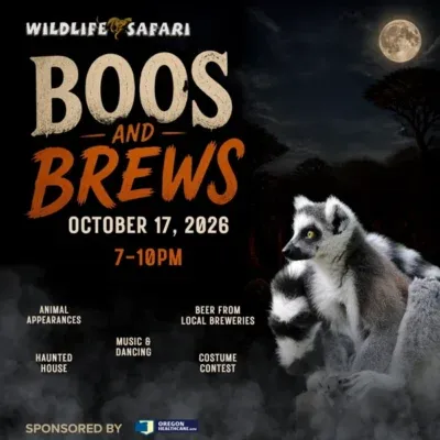WILDLIFE SAFARI WITH BOOS AND BREWS EVENT OCTOBER 17TH