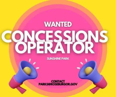 CITY OF ROSEBURG SEEKING CONCESSIONS OPERATOR