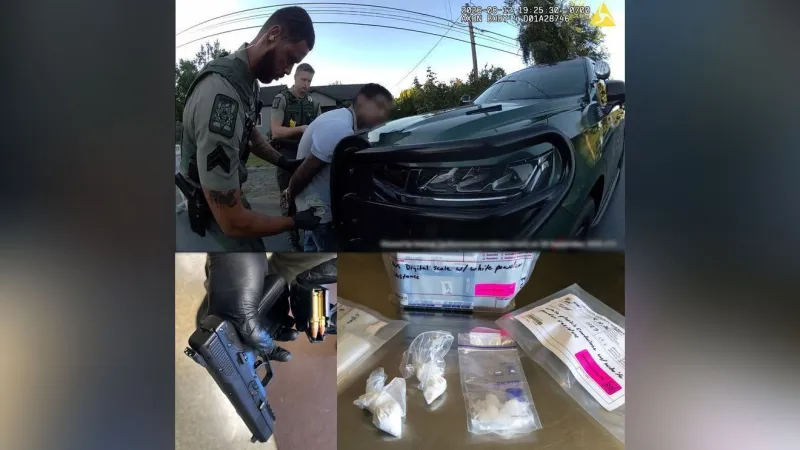 Chronic elude suspect jailed after crash; warrants find fentanyl, heroin, meth, gun