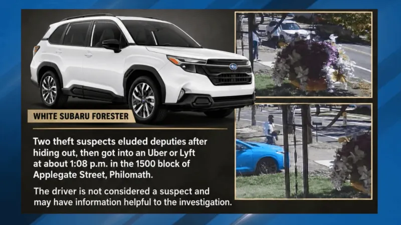 Car break-in suspects evade deputies by taking rideshare in Philomath, sheriff says