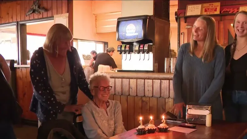 Eugene resident celebrates 102nd birthday at pizza party with family