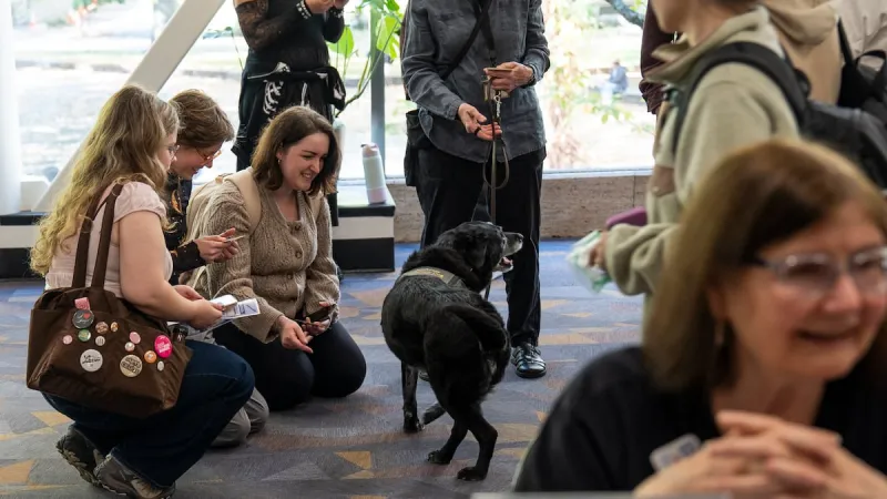 Portland State's 'Puppies at the Polls' part of voter registration effort aimed at college students