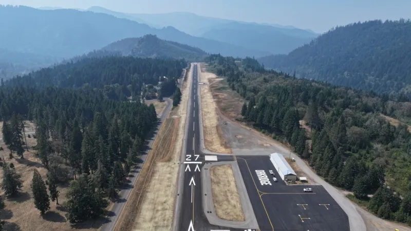 Oakridge State Airport celebrates completion of runway renovations