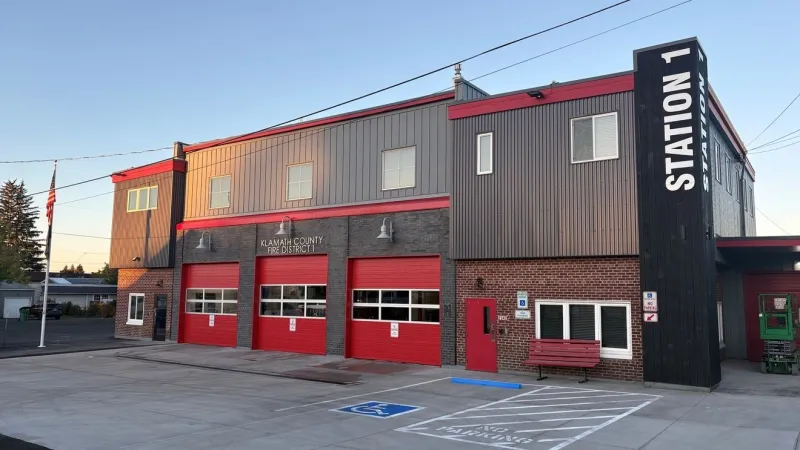 Station 1 upgrades complete, expanding bay access for modern Klamath County crews