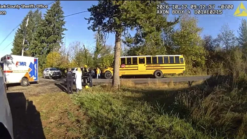 Child struck crossing the street to get on school bus in Battle Ground