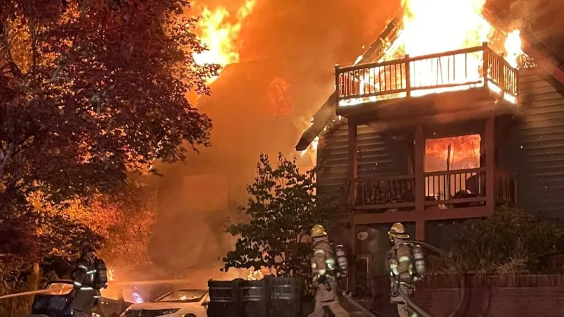 Two people injured, Tigard home a total loss after early morning fire