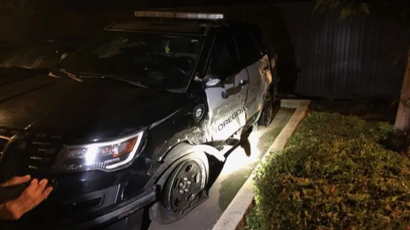 Wrong-way driver crashes into police car on I-205 in Clackamas Co., arrested for DUII