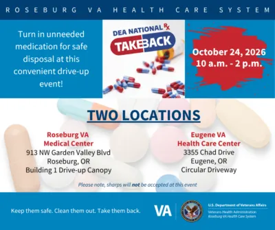 ROSEBURG VA PARTICIPATING IN DEA NATIONAL TAKEBACK EVENT