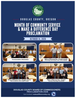 COMMISSIONERS CELEBRATE COMMUNITY SERVICE MONTH AND MAKE A DIFFERENCE DAY