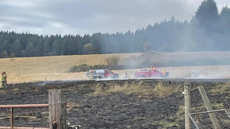 Barn fire near Sherwood