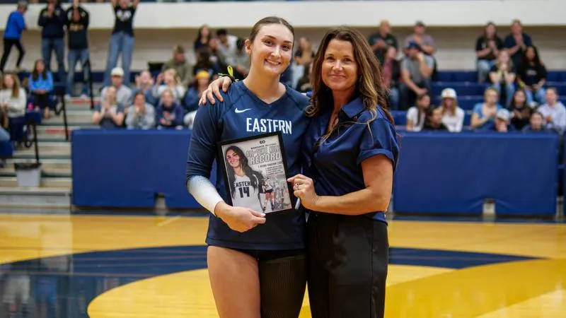 Vaughn Sets EOU Career Kills Record in Mountaineers' Sweep