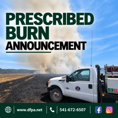 DFPA SCHEDULES PRESCRIBED BURN FOR MONDAY
