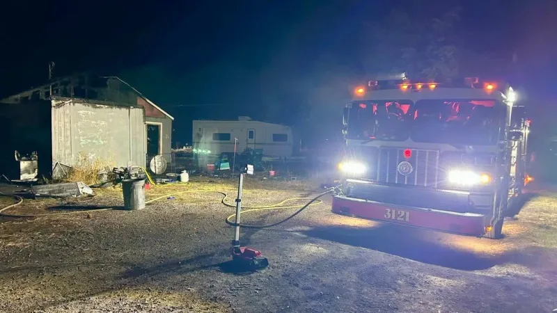 Downed power line hinders crews battling early-morning house fire on Morningside Lane