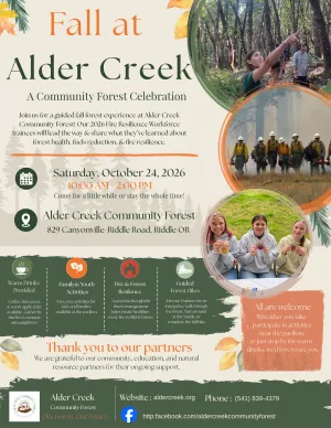 FALL AT ALDER CREEK EVENT NEAR RIDDLE ON SATURDAY