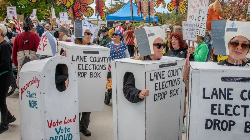 Hundreds participate in 'No Kings, Vote Early' march in downtown Eugene (PHOTOS)