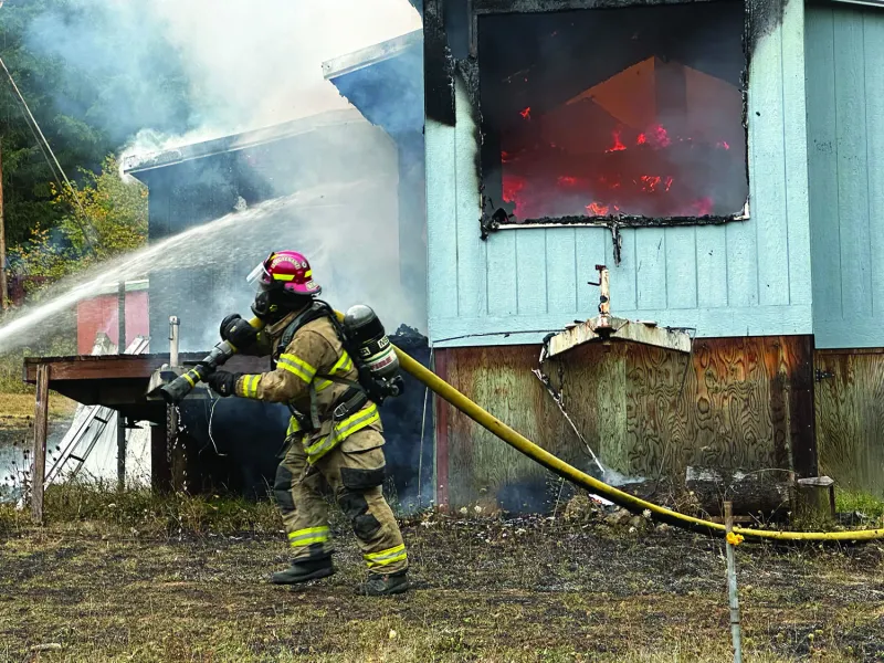 Fire destroys home on Marks Ridge