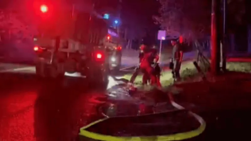 Eugene firefighters respond to early morning remote house fire with limited water access