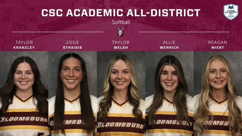 Softball Places Five on CSC Academic All-District Team