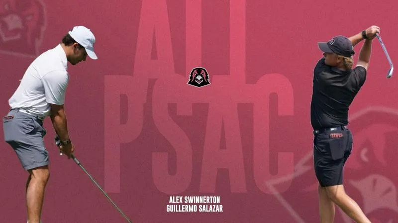 Swinnerton, Salazar Earn All-PSAC Honors in Final Seasons With Crimson Hawks