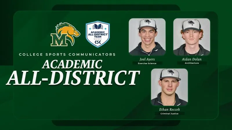 Three Baseball Players Receive Academic All-District Honors