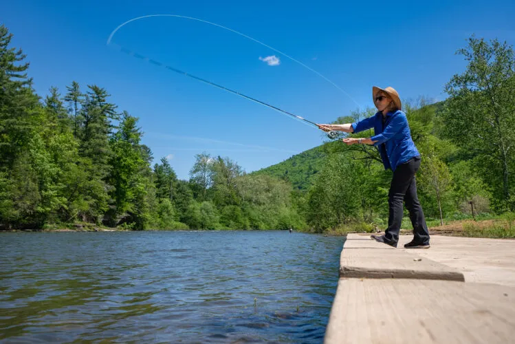 New platform along Pine Creek improves accessibility for fishing