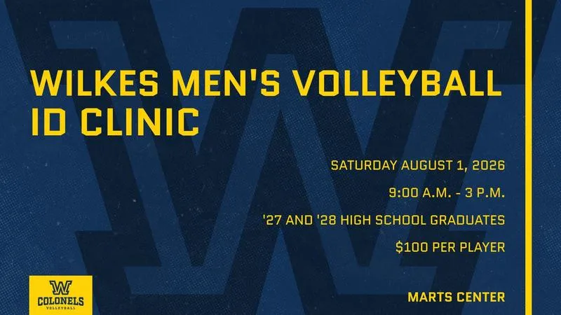 Wilkes Men's Volleyball Announces August 1st ID Clinic