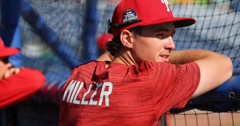 Phillies top prospect Aidan Miller to have back procedure, could miss 6-8 weeks