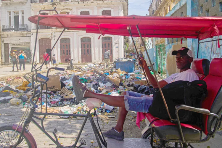 Fuel shortages stall trash pickup in Cuba